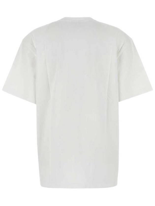 Heavy Cotton Drop Shoulder Heart Short Sleeve T-Shirt White - GANNI - BALAAN 3