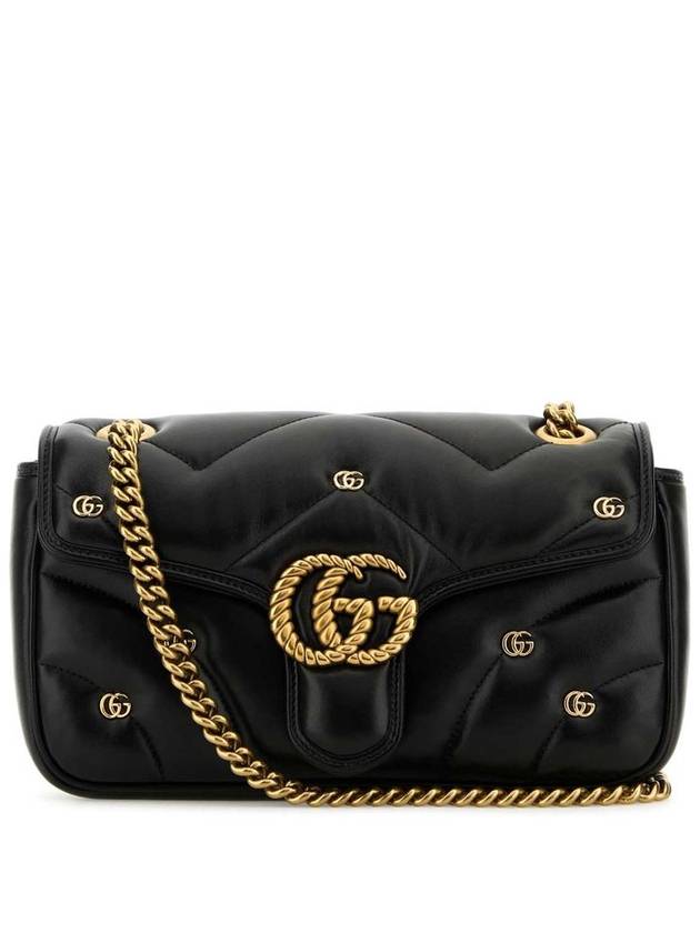 GG Marmont Micro Double G Stud Small Shoulder Bag Black - GUCCI - BALAAN 2