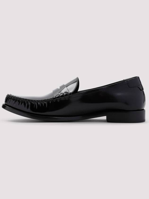 Le Leather Loafer Black - SAINT LAURENT - BALAAN 3