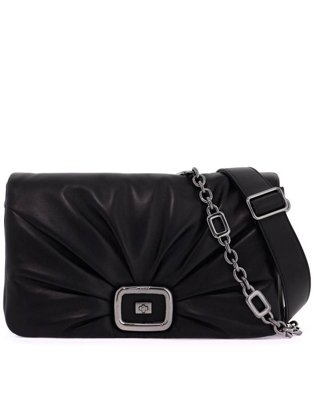 Viv' Choc Large Leather Shoulder Bag Black - ROGER VIVIER - BALAAN 2