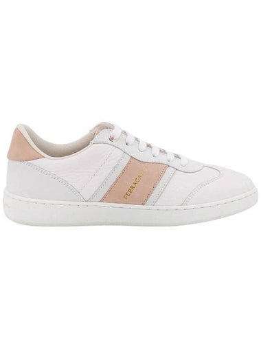 Logo Leather Low Top Sneakers Ivory - SALVATORE FERRAGAMO - BALAAN 1