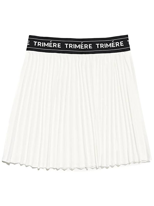 Wrinkle pleated banding skirt WHITE - TRIMERE - BALAAN 2