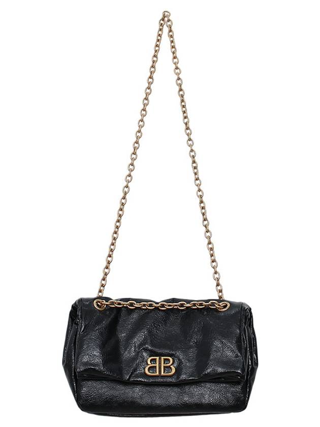 Monaco Small Chain Shoulder Bag Black - BALENCIAGA - BALAAN 5