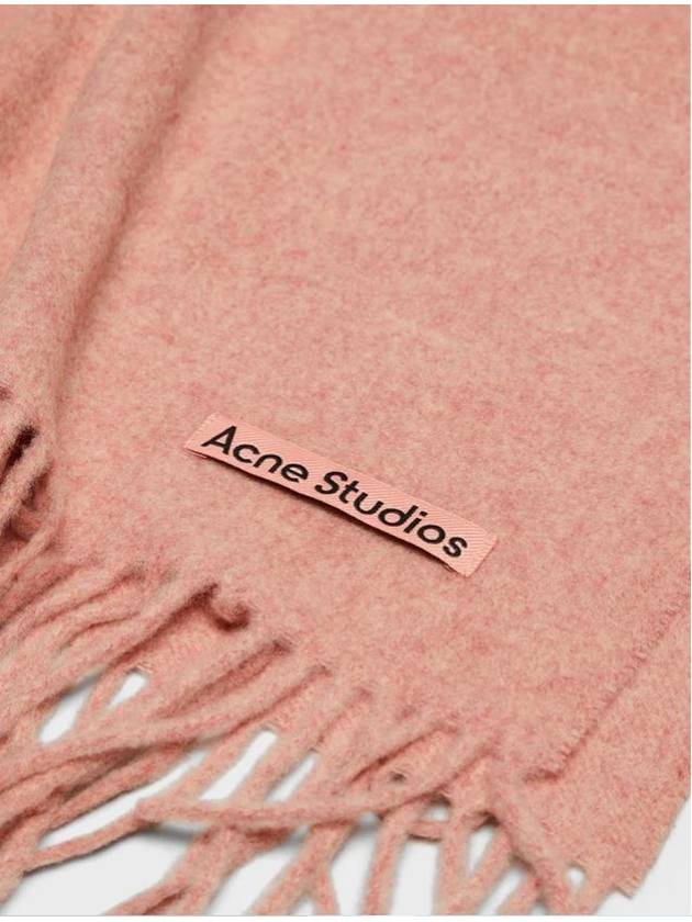 Wool Fringe Scarf Rose Melange - ACNE STUDIOS - BALAAN 4