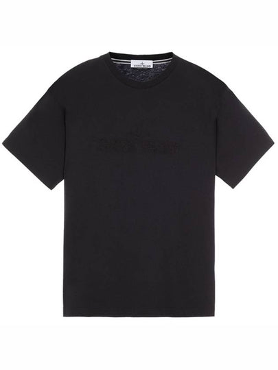 Men's Logo Short Sleeve T-Shirt Black - STONE ISLAND - BALAAN 2