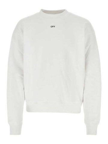 Hooded Sweatshirt OMBA054C99FLE006 0110 White - OFF WHITE - BALAAN 1