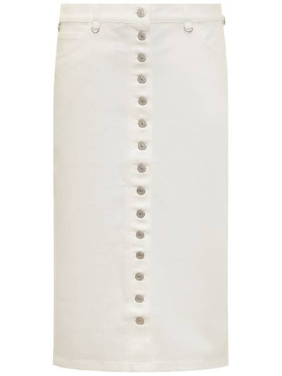 Multiflex Denim A-line Skirt White - COURREGES - BALAAN 2