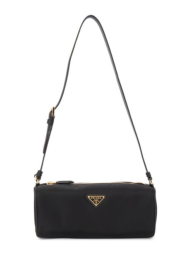 Triangle Logo Geometric Pouch Shoulder Bag Black - PRADA - BALAAN 2