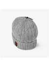 Polo Bear Cable Knit Wool Beanie Grey - POLO RALPH LAUREN - BALAAN 6