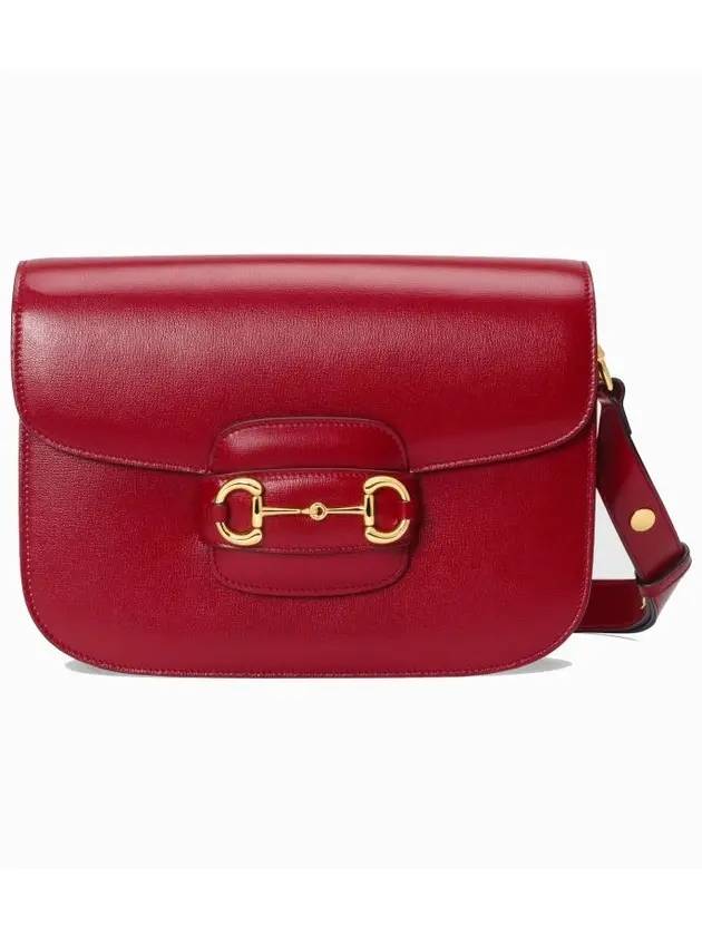 Horsebit 1955 Small Leather Shoulder Bag Red - GUCCI - BALAAN 1