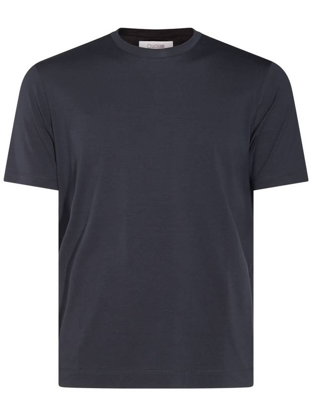 Cruciani Blue Cotton Blend T-Shirt - CRUCIANI - BALAAN 1