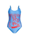 one piece swimsuit blue - GANNI - BALAAN 1