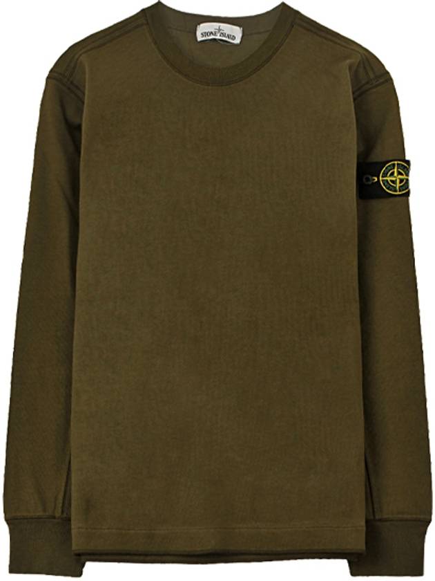 19FW 711562350 V0058 Wappen Long Sleeve Khaki Men’s T-shirt TEO - STONE ISLAND - BALAAN 1