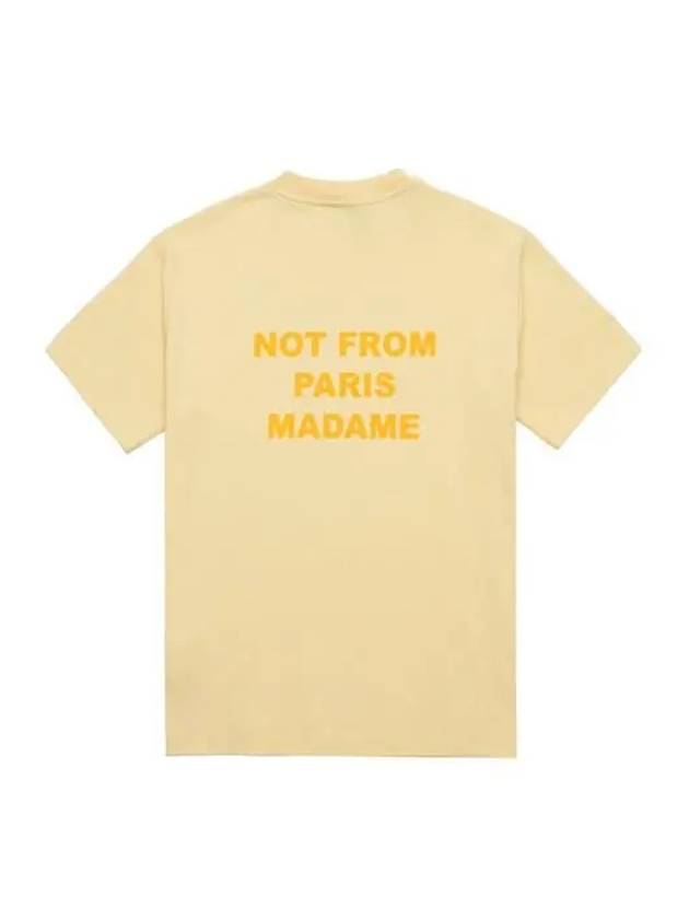 Not From Paris Madame Short Sleeve T-Shirt Light Yellow - DROLE DE MONSIEUR - BALAAN 3