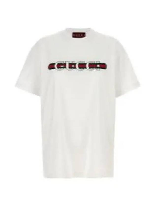 Cotton Print Short Sleeve T-Shirt White - GUCCI - BALAAN 2