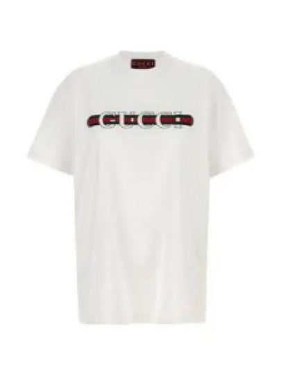 Cotton Print Short Sleeve T-Shirt White - GUCCI - BALAAN 2