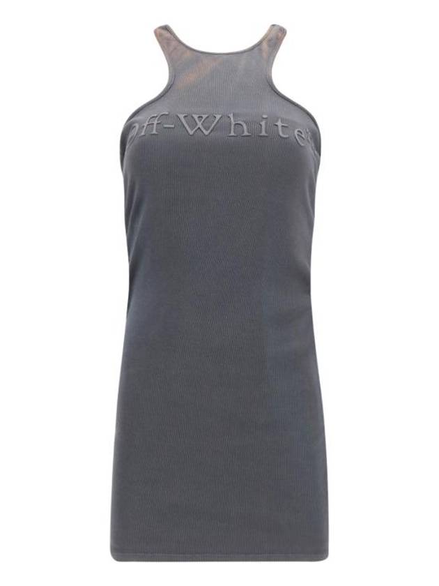 Laundry Logo Rib Sleeveless Grey - OFF WHITE - BALAAN 2