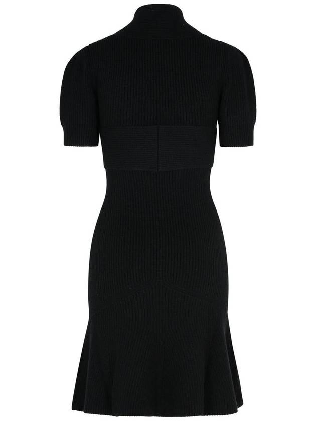 Patou Black Merino Wool Blend Dress - PATOU - BALAAN 3