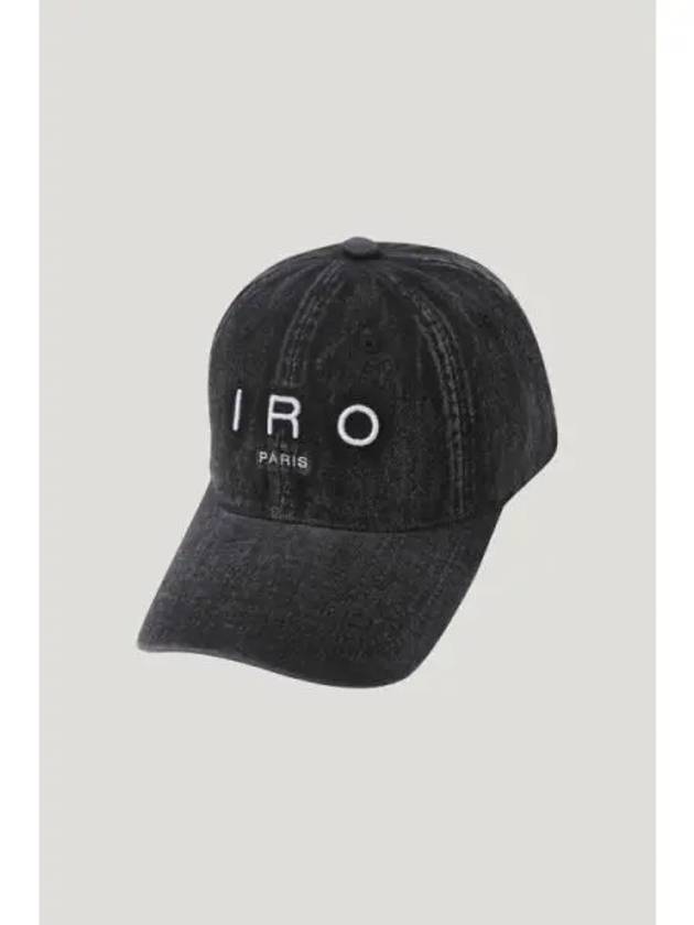 TROYES LOGO DENIM BALL CAP WASHED BLACK - IRO - BALAAN 1