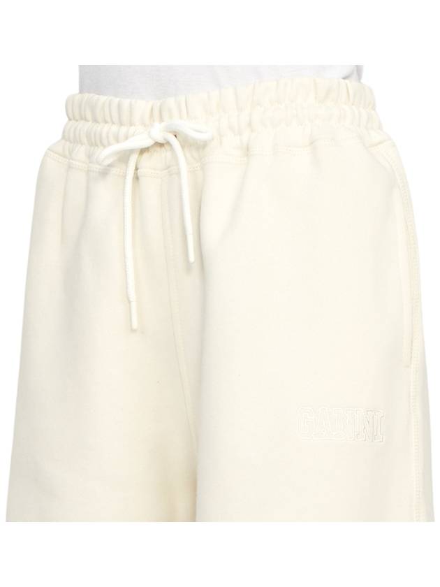 Embroidered Logo Track Shorts Beige - GANNI - BALAAN 9