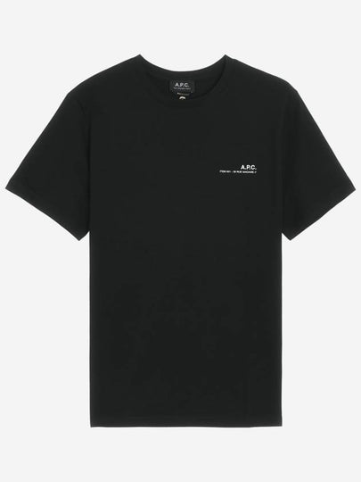 Men's Item Logo Cotton Short Sleeve T-Shirt Black - A.P.C. - BALAAN 2