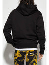 V Emblem Chain Hoodie Black - VERSACE - BALAAN 3