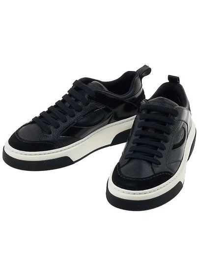 Casina Mix Low Top Sneakers Black - SALVATORE FERRAGAMO - BALAAN 2