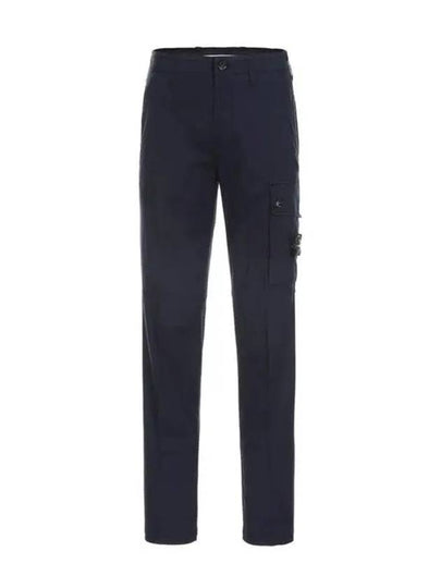 Wappen Patch Cotton Straight Pants Navy - STONE ISLAND - BALAAN 2