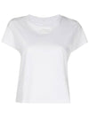Women's Logo Detail Short Sleeve T-Shirt White - ALEXANDER WANG - BALAAN.