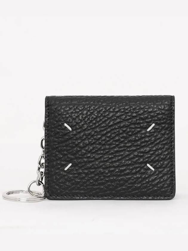 4 Stitch Keyring Card Wallet Black - MAISON MARGIELA - BALAAN 4