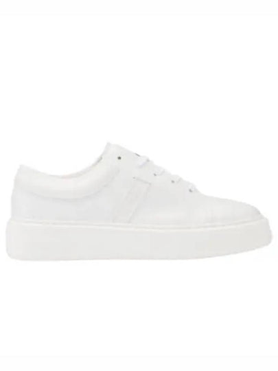 Logo Leather Low-Top Sneakers White - GANNI - BALAAN 2