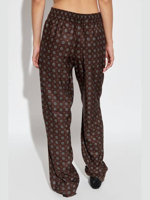 Moschino Silk Trousers, Women's, Brown - MOSCHINO - BALAAN 4