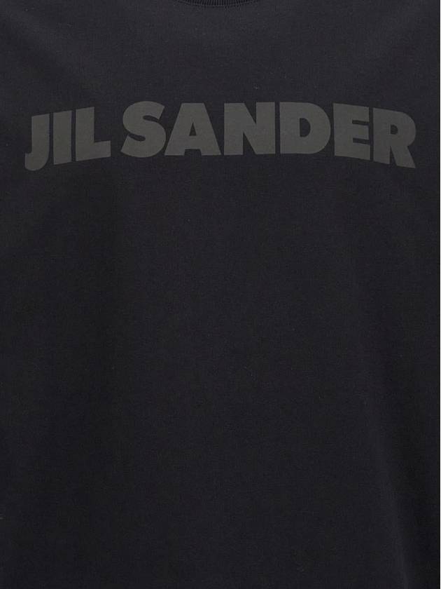 Logo Print Short Sleeve T-Shirt Black - JIL SANDER - BALAAN 5