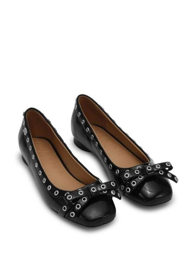 Eyelet detail bow ballerina shoes S2755 - GANNI - BALAAN 5