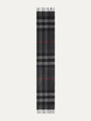 Half Mega Check Pattern Cashmere Muffler Charcoal - BURBERRY - BALAAN 5