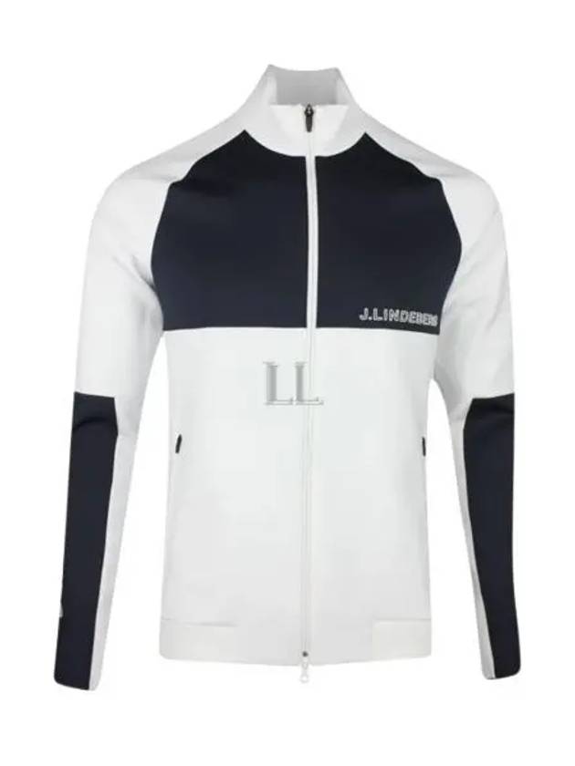 Logo Print Mid Layer Zip-Up Jacket White - J.LINDEBERG - BALAAN 2