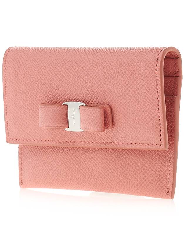 Vara Bow Card Wallet Coral - SALVATORE FERRAGAMO - BALAAN 3