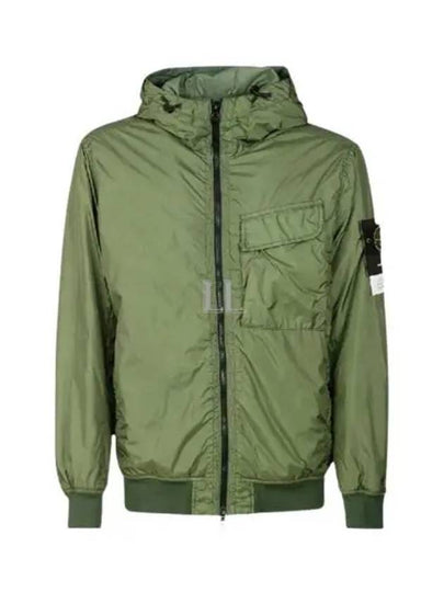 Wappen Patch Nylon Crinklips Hooded Jacket Green - STONE ISLAND - BALAAN 2