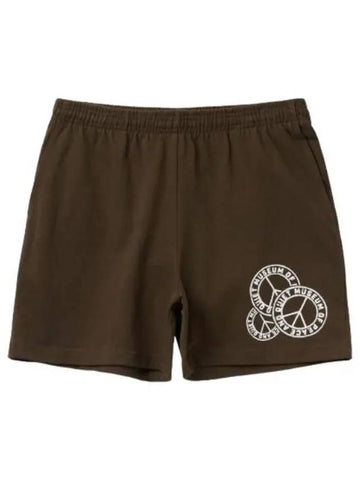 Logo Badge Shorts Pants Brown - MUSEUM OF PEACE & QUIET - BALAAN 1