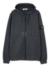 Compass Logo Patch Zip Up Hoodie Grey - STONE ISLAND - BALAAN 2