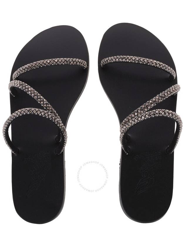 Ancient Greek Sandalsv Ladies Black Polytimi Crystal Sandals Brand Size 37 US Size 7 - ANCIENT GREEK SANDALS - BALAAN 3