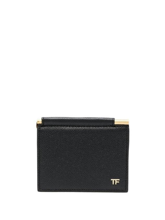 gold logo money clip wallet black - TOM FORD - BALAAN.