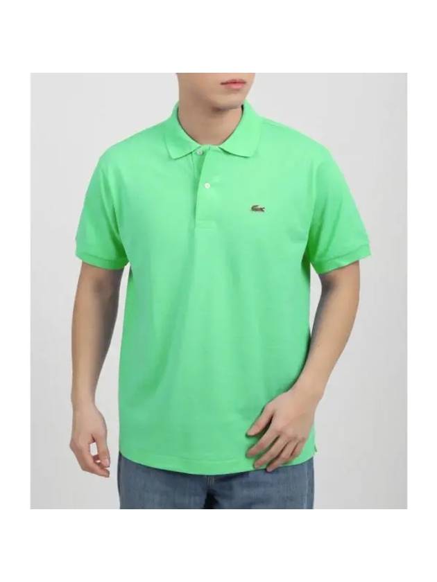 Men's Logo Classic Fit Cotton Short Sleeve Polo Shirt Green - LACOSTE - BALAAN 1