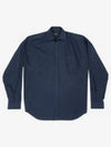 Micro Canvas Oversized Cocoon Long Sleeve Shirt Midnight Blue - BALENCIAGA - BALAAN 2