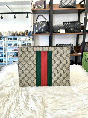 Daol Sangin Store GG Supreme Web Clutch 475316 Condition A - GUCCI - BALAAN 1