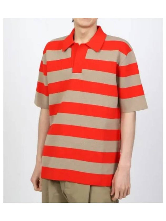 KNIT TOP CRTWMKNW009 KNT017 7486 Striped Polo Shirt - SUNNEI - BALAAN 1