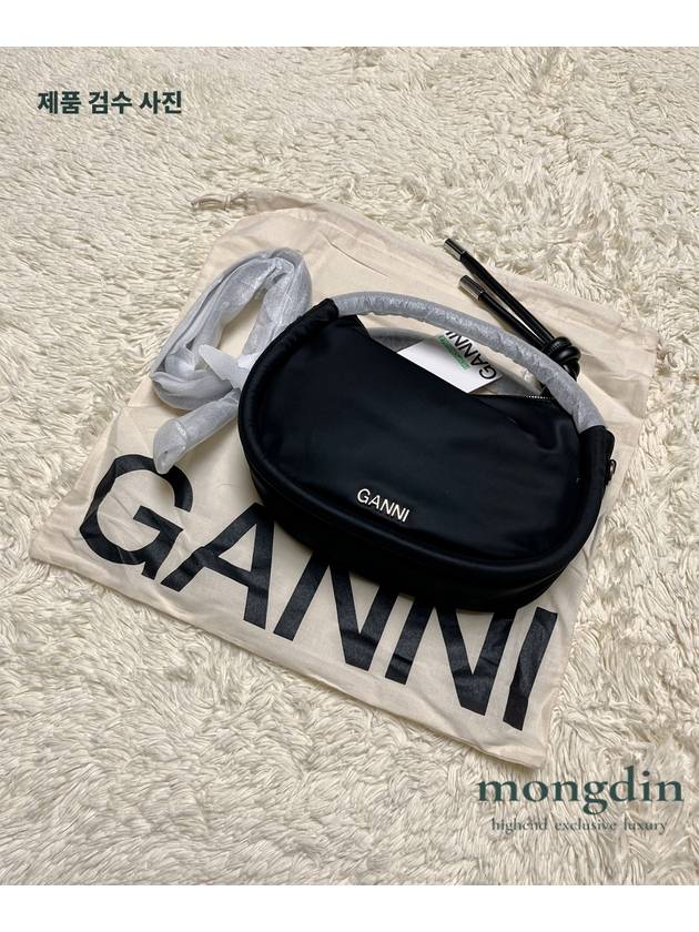 Knot Mini Nylon Shoulder Bag Black - GANNI - BALAAN 6