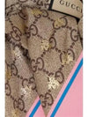 GG Bee Motif Silk Neck Bow Scarf Beige Pink - GUCCI - BALAAN 6