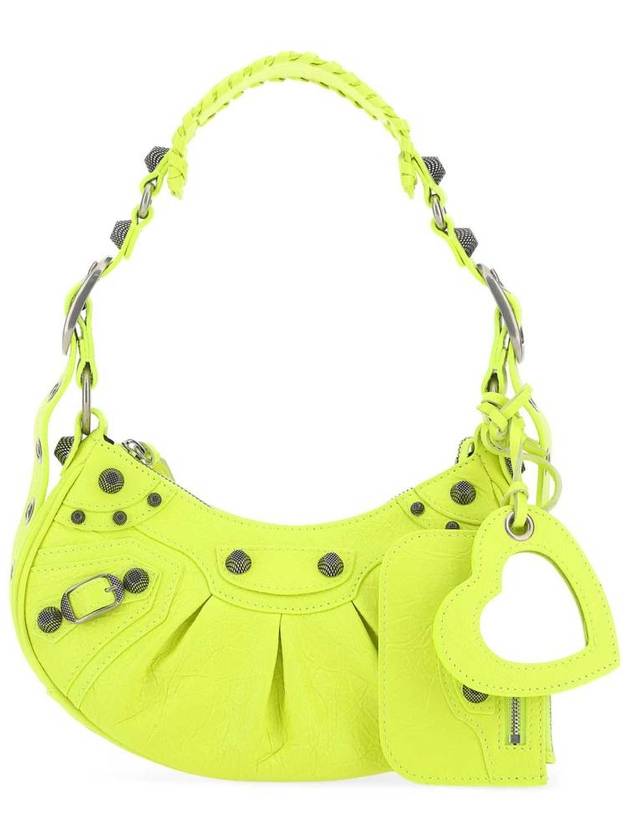 Women's Le Cagol XS Shoulder Bag Neon Yellow - BALENCIAGA - BALAAN 2