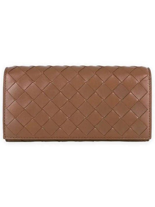 Intrecciato Flap Long Wallet Wood - BOTTEGA VENETA - BALAAN 2